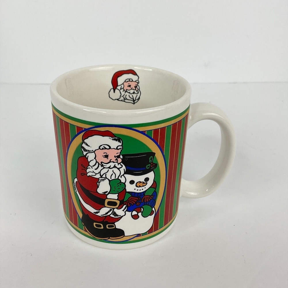 Vintage 1995 Foley’s Ceramic Santa Claus Christmas Coffee Cocoa Mug New In Box